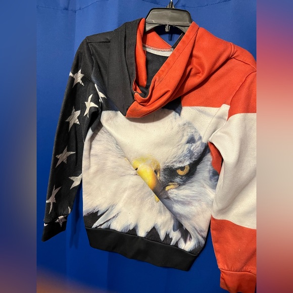 American flag and eagle kids sweater size 2xl - Picture 2 of 3